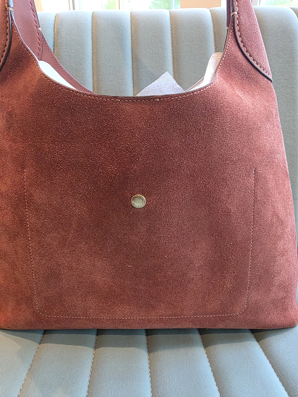 Coach Suede Hobo Bag in Dusty Rose